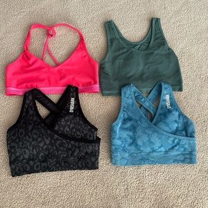 Sports bras (gymshark, aeerie, under armor)